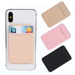 Removable Stick-on Universal Card Holder Case Slim Pocket Credit Mini Pouch Card Holder Adhesive Wallet Phone Back for iphone