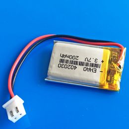 402030 3.7v 200mAh lipo Rechargeable Battery JST XH 2pin 2.54mm plug power supply For mini speaker Mp3 bluetooth Recorder headphone headset