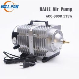 Toptan satış Will Fan Hailea Hava Pompası Aco-009D 135W Elektrik Manyetik Hava Kompresörü İçin Lazer Kesme Makinesi 125L / dk Oksijen pompası Balık