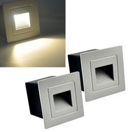 3W LED Wall Sconces Lighting Night Light Cabinet Spot Lamp Waterproof Floor Stair Deck Underground Spotlight Indoor Outdoor LED Lamp 10pcs