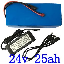 24V 350W 500W 700W lithium battery 24V 25AH Lithium-ion battery 24V 25AH electric scooter battery with 3A Charger free tax