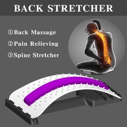 Sit up benches Back Stretch Massager Equipment Magic Back Stretcher Fitness Lumbar Support Relaxation Spine Pain Relief Therapy Health Care