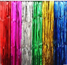 Party Wedding DIY Backdrop Foil Tinsel Fringe 2M Sequin Tassels Curtain Brithday Celebration Decoration many Colors Party Supplies