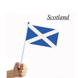 Scotland Hand Held Waving Flag and Banner for Outdoor Indoor, Polyester Fabric, Make Your Own Flags