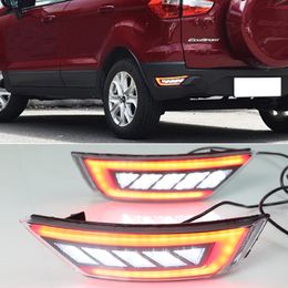 1Pair LED Reflector For Ford Ecosport 2013 2014 2015 2016 2017 2018 2019 Rear Bumper Light Fog Lamp Brake Warning Lamp