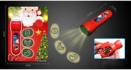 Yenilik Noel Projeksiyon Flashlight Cadılar Bayramı Projector Projektör Portatif Taşınabilir LED El Feneri Karikatür Gece Işık Çocukları Hediye Oyuncak Işıkları Mini El Fenerleri