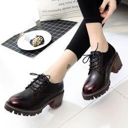 Hot Sale- Autumn women platform sneakers shoes Lace Up Leather dress work shoes ladies Oxford Shoes For Women Pumps creepers