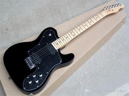 Black Electric Guitar with 2 EMG Pickups,Black Pickguard,Maple Fretboard,Chrome Hardwares,offer Customised services