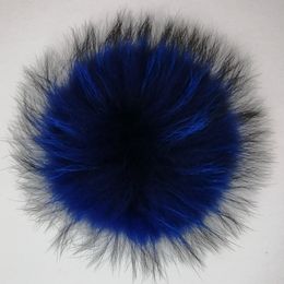 Fashion accessories Colourful fur ball raccoon pompoms for beanies hat many Customised colours round shape metal snap button