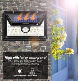 Solar Lights Outdoor Motion sensor Night security wall lamp 16 20 34 LED Waterproof Energy saving Garden Front door Yard