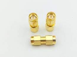 50pcs Gold plated SMA male to SMA male plug in series RF coaxial connector