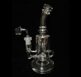 corona 2020 9 Inch Tall Klein glass bong Dab Rig Glass Klein Oil Rigs Recycler Smoking water pipe Clear dab rigs joint 14.4mm