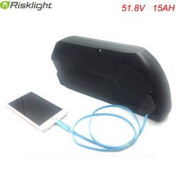 51.8v 1000w 14S Tigershark Battery 52volt 15ah Lithium Battery for 51.8v 1000w Electric Bike with 5V USB+charger