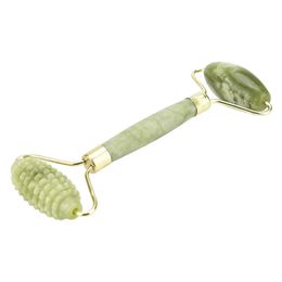 Natural Jade Roller For Face Double head Facial Beauty Massage Face Lift Tools Artificial Jade Roller Face Thin massager Support Wholesale