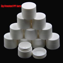 50pcs Cosmetic Jars Sample Container Tin White Plastic PP Makeup Mini 3g Empty Eye Cream Pots Refillable Powder Packaging Matte