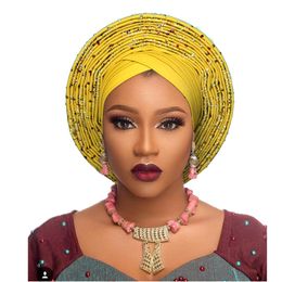 New african headtie aso oke headtie beautiful african turban nigerian studded auto gele head wrap headband