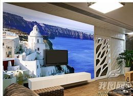 3D photo wallpaper custom 3d wall murals wallpaper Love sea Aegean living room TV background wall painting papel de parede