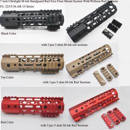 7'' inch M-lok Handguard Rail Free Float Mount System with/without 3 pcs Mlok Rail Section