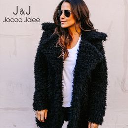 Women Thicken Fluffy Faux Fur Coat Winter Jacket Female Casual Warm Cardigan Plus Size Outwear Streetwear Femme Mujer