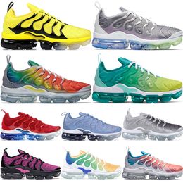 Regenbogen TN Plus Triple Schwarz Wolf Grau Herren Damen Laufschuhe Brand New Bumblebe Herren Designer Schuhe Shark Tooth Sport Sneakers Regenbogen TN Plus Triple Schwarz Wolf Grau Herren Damen Laufschuhe Brand New Bumblebe Herren Designer Schuhe Shark Tooth Sport Sneakers