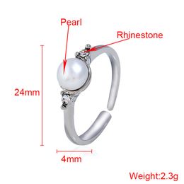Wholesale-apanese light jewelry super-refined simple fashion OL natural freshwater pearl ring lady
