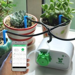 Cell Phone Control Intelligent Garden Automatic Watering Controller Indoor Plants Drip Irrigation Device Water Pump Timer System Y200106