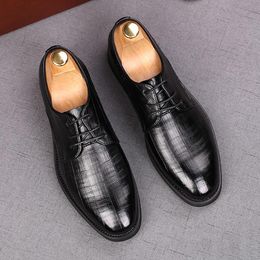 Men's 2020 lace-up Britain Designer spring flats Shoes Loafer Male Dress Homecoming wedding shoes Sapato Social Masculino 818