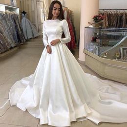 Vestidos De Novia De Raso De Manga Larga Oferta Online | DHgate.com