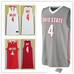 custom XXS-6XL made #4 AARON CRAFT basketball jerseys OHIO STATE BUCKEYES college man women youth size S-5XL any name number