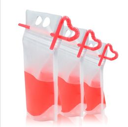 250ml and 500ml Plastic Beverage Bag Drink Milk Coffee Container Drinking Fruit Juice bag Food Storage Bag