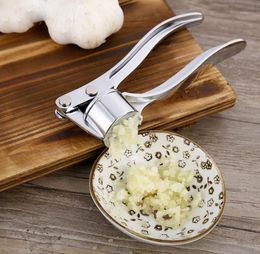 Stainless Steel Garlic crush Pressing device Grade Hand Presser Crusher Ginger Squeezer Slicer Masher Ginger Kitchen Tool SN2383