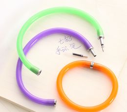 candy bracelet student Creative Flexible Ball Pen Cute Soft Plastic Bangle Bracelet Ballpoint Pens School Office Gifts Supplies