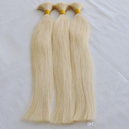 CE certificated 100g per bundle 300gr without weft Blonde 613 Color Unprocessed Top Quality Indian Peruvian Brazilian Human Hair Bulk