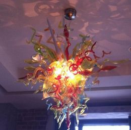 100% Mouth Blown CE UL Borosilicate Murano Glass Dale Chihuly Art European Style Chandelier for Villa Crystal Pendant Lamp