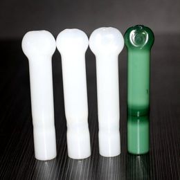 Jade Green Glass Smoking Hand Pipe Lollipop Shape Customized Transparent PipePyrex Glass Oil Burner Bubbler Water