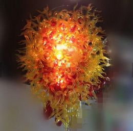 moroccan style chandelier Australia - Flower Design Style Chandelier Moroccan Lamp Blown Glass Flower Shape LED Bulbs Luxury Murano Glass Crystal Chandelier for Hotel