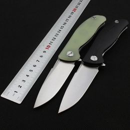 Multi-function Ball Bearing Folding Knife D2 Blade Pocket Knife G10 Jade Handle Outdoor Tactical Survival Camping Knife