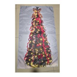 150x90cm 3x5ft Merry Christmas Flag Christmas Tree Flag Outdoor Indoor Polyester Fabric, for Festival New Year , free shipping