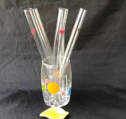 The new love glass tube 20cm long , Wholesale glass bongs, glass hookah, smoke pipe accessories