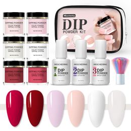 Nail Supplies For Professionals Kit HolographicDust Dipping Powder Without Lamp French Nail Art Decorations Acrylic Set