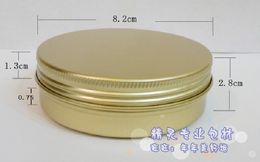 empty gold 100g Aluminum Cosmetic Jar, Container Screw Thread, 100pcs Golden 100ml Makeup Container Factory Wholesale