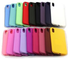 Frosted Matte Soft TPU Silicone Phone Cases For Iphone 15 Pro Max 14 13 Pro 12 mini 11 Pro Max XR XS 7 8 PLUS Anti Fingerprint 1.5 mm Thickness Shockproof Back Cover
