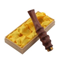 Wooden water corrugated Philtre cigarette holder gift box packaging gifts can be cleaned and filtered by pull rod