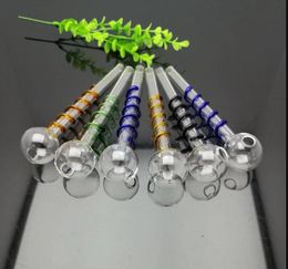 Color plate wire straight bubble pot Wholesale Glass bongs Oil Burner Glass Pipes Water Pipes Glass