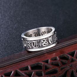 Wholesale-New Titanium Steel Quran Messager rings Muslim religious Islamic halal words men women vintage bague Arabic God ring