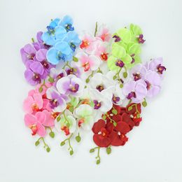 Artificial butterfly flowers orchid bouquet fake plants vase for home wedding decoration ornamental flowerpot silk string8348819