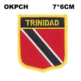 Trinidad-Tobago Flag Embroidery Iron on Patch Embroidery Patches Badges for Clothing PT0175-S