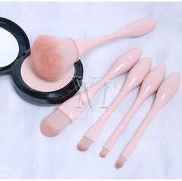 HotSale Makeup Brushes Set Travel Pack 5 New Skin Tone Set Beginner Loose Paint Mini Makeup Tools Round Transparent PVC Box