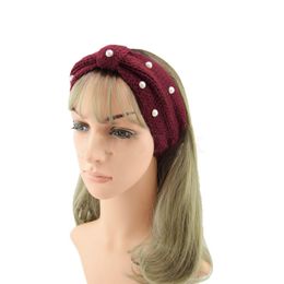 Fashion-Winter Warmer Ear Knitted Headband Turban For Lady Women Crochet Bow WidStretch Hairband Headwrap Hair Accessories For Girl dc983