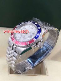 New Style Luxury 316L Stainless Steel Case Automatic Mens watch blue red bezel Case Back Casual Man Watch